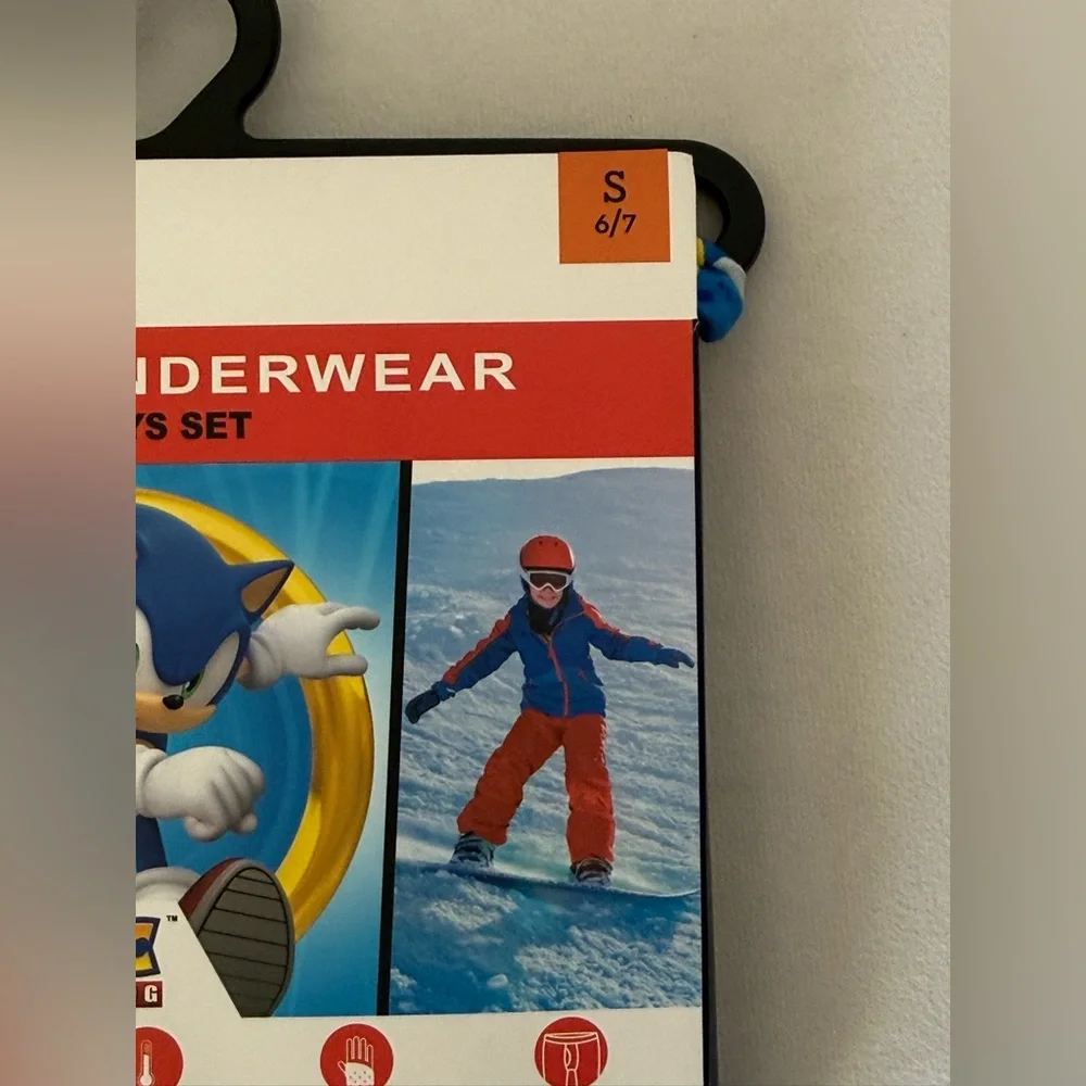 Cuddl Duds Climate Right Warm Underwear Sonic Hedgehog